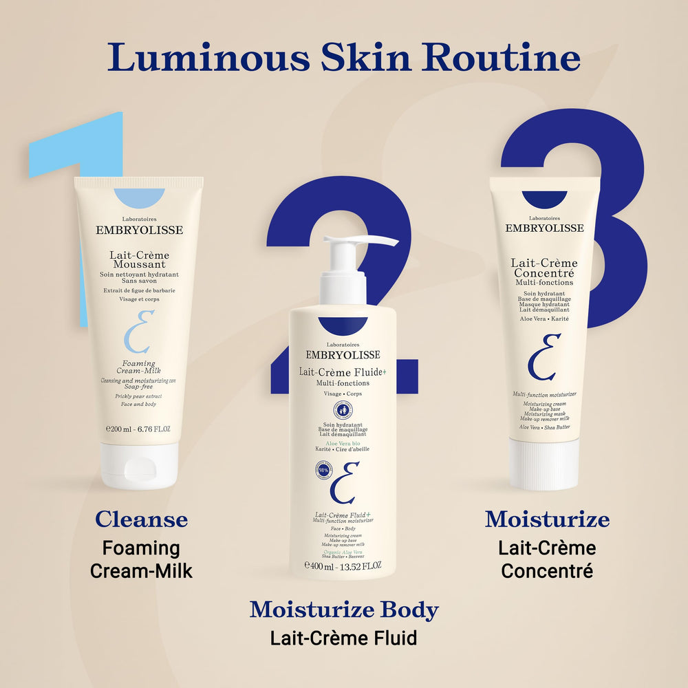 Embryolisse used on face illustrating gentle makeup removal benefit