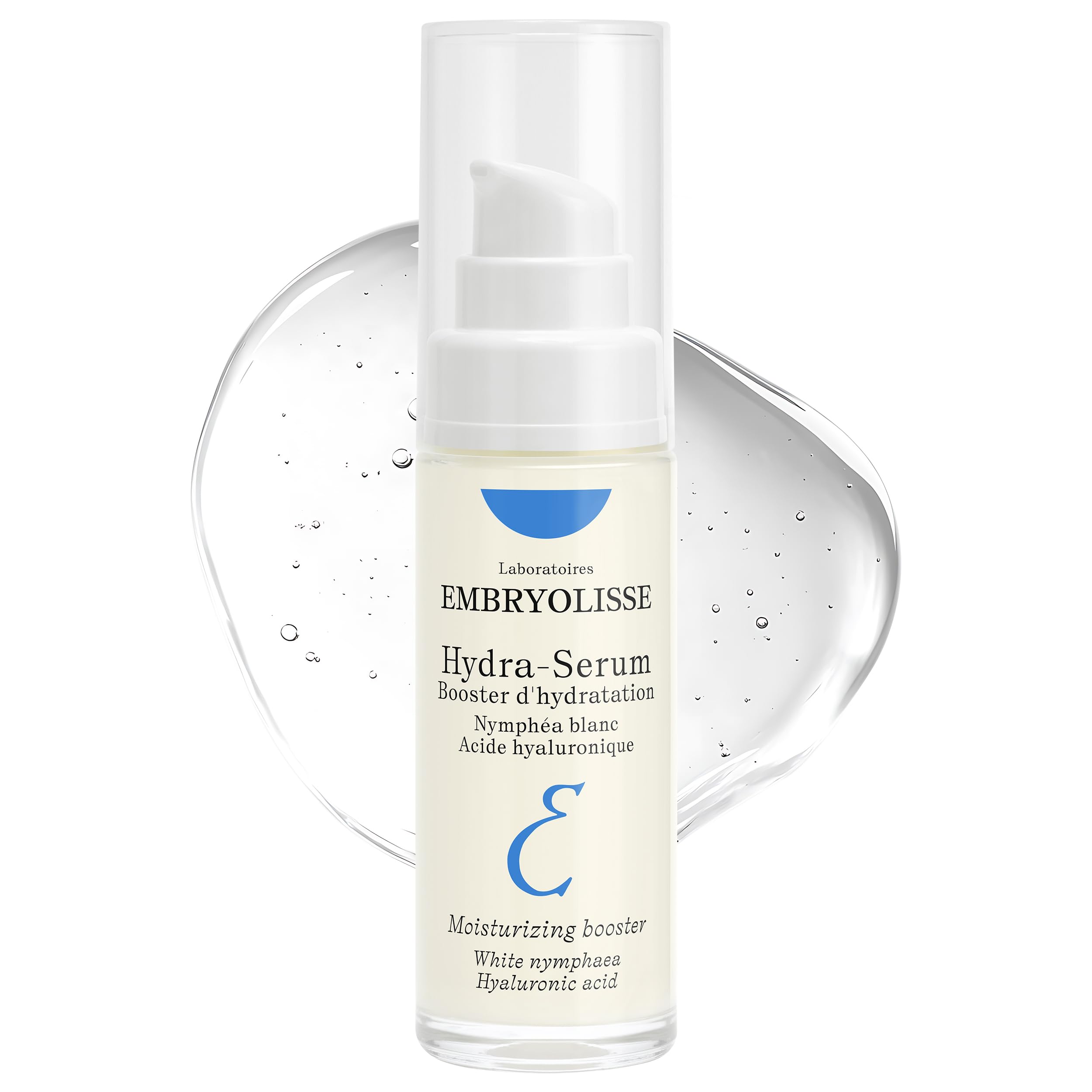 Embryolisse front packaging showing sleek bottle and brand hydration benefit