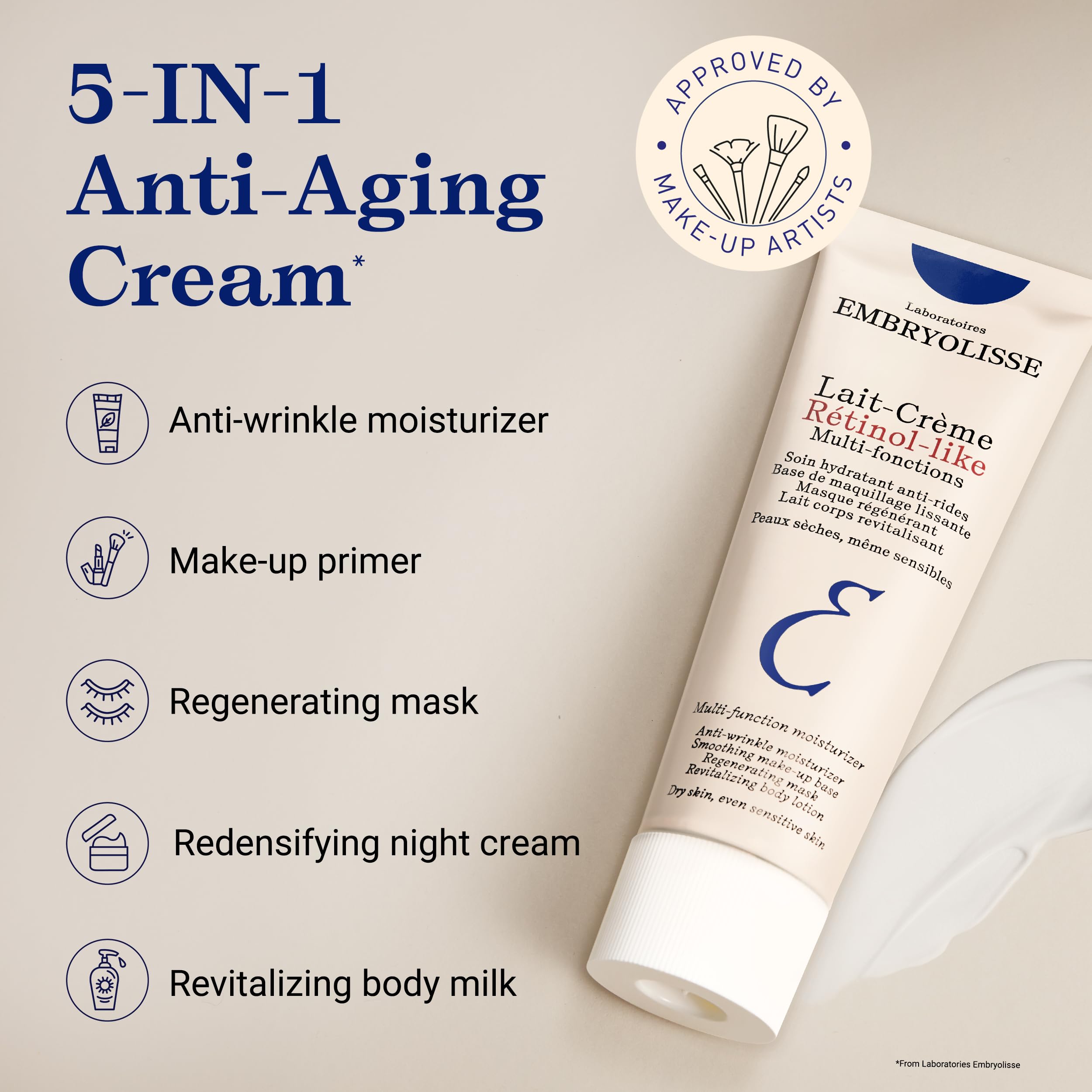 Embryolisse used under foundation to show primer effect for smoother makeup
