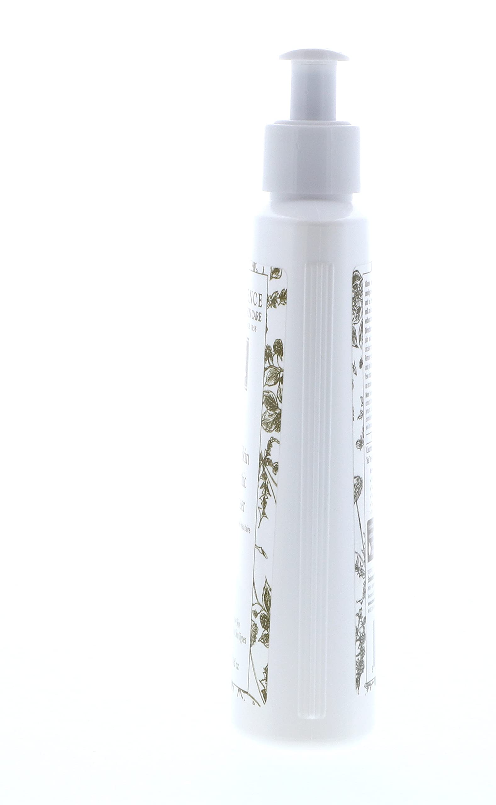 Eminence cream-gel texture on fingertip showing gentle cleansing benefit