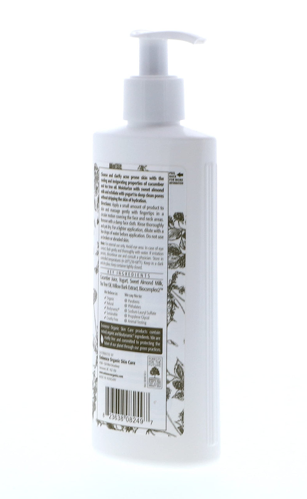 Eminence next to a ruler for 8.4 oz size and scale convenience benefit