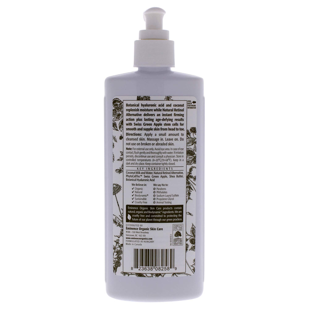 Eminence cream texture close-up highlighting coconut-rich moisture for smooth skin