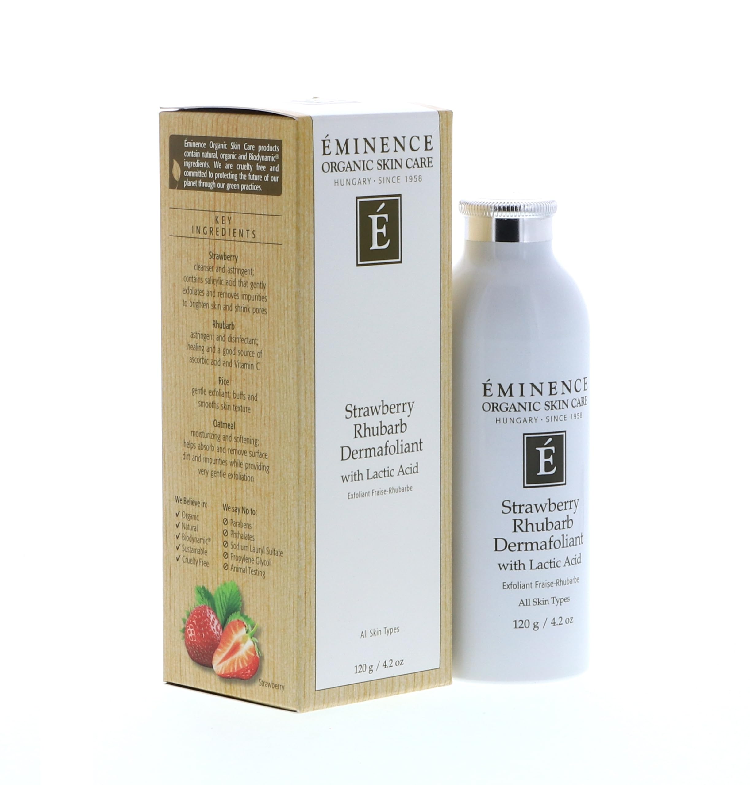 Detailed rice powder granules from Eminence showing oil-absorbing, smoothing action