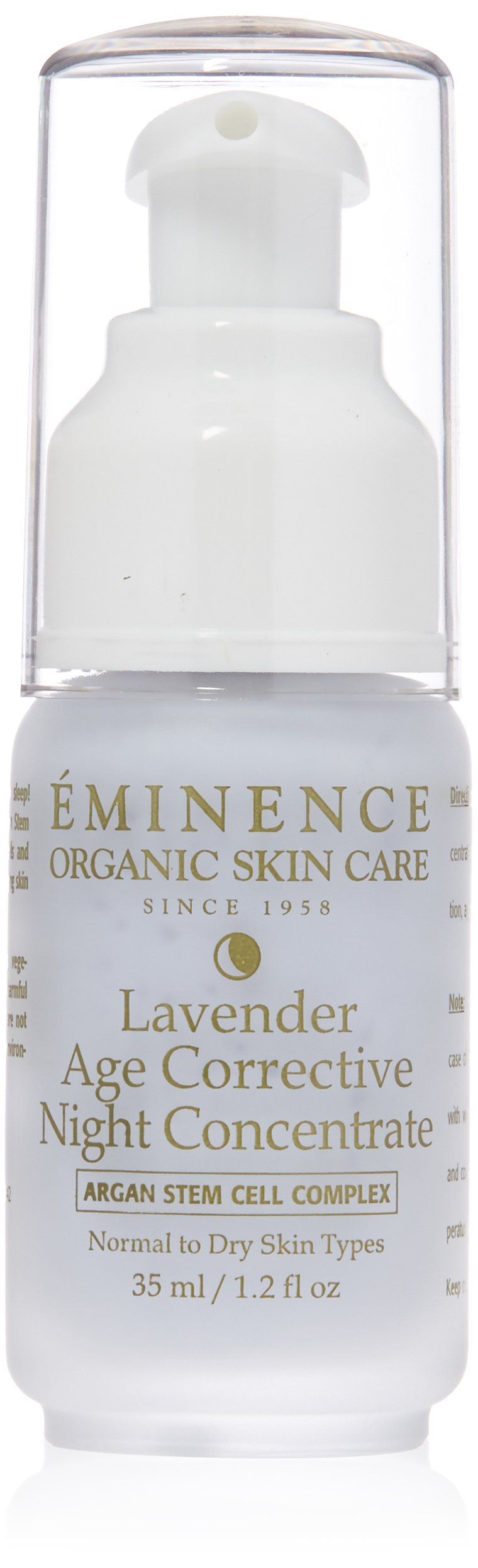 Eminence front bottle showing elegant packaging and soothing lavender scent benefit