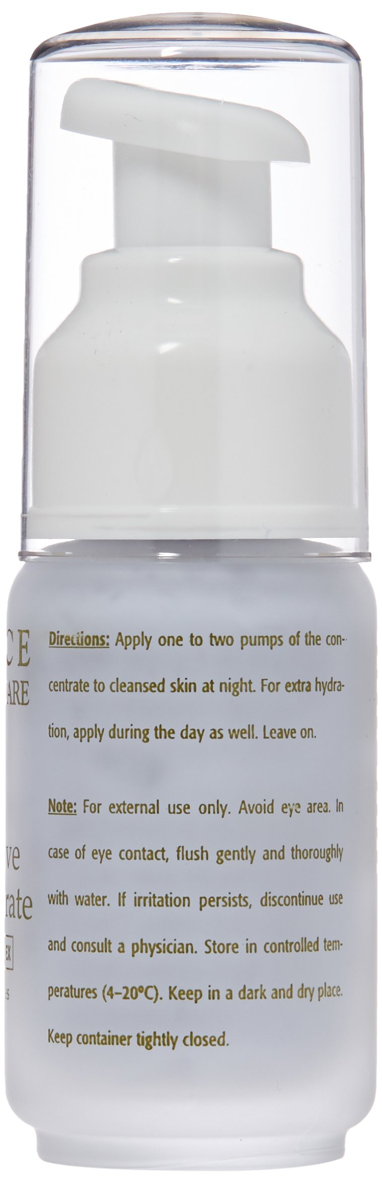 Eminence 1.2 oz bottle beside common items to show compact travel-friendly benefit