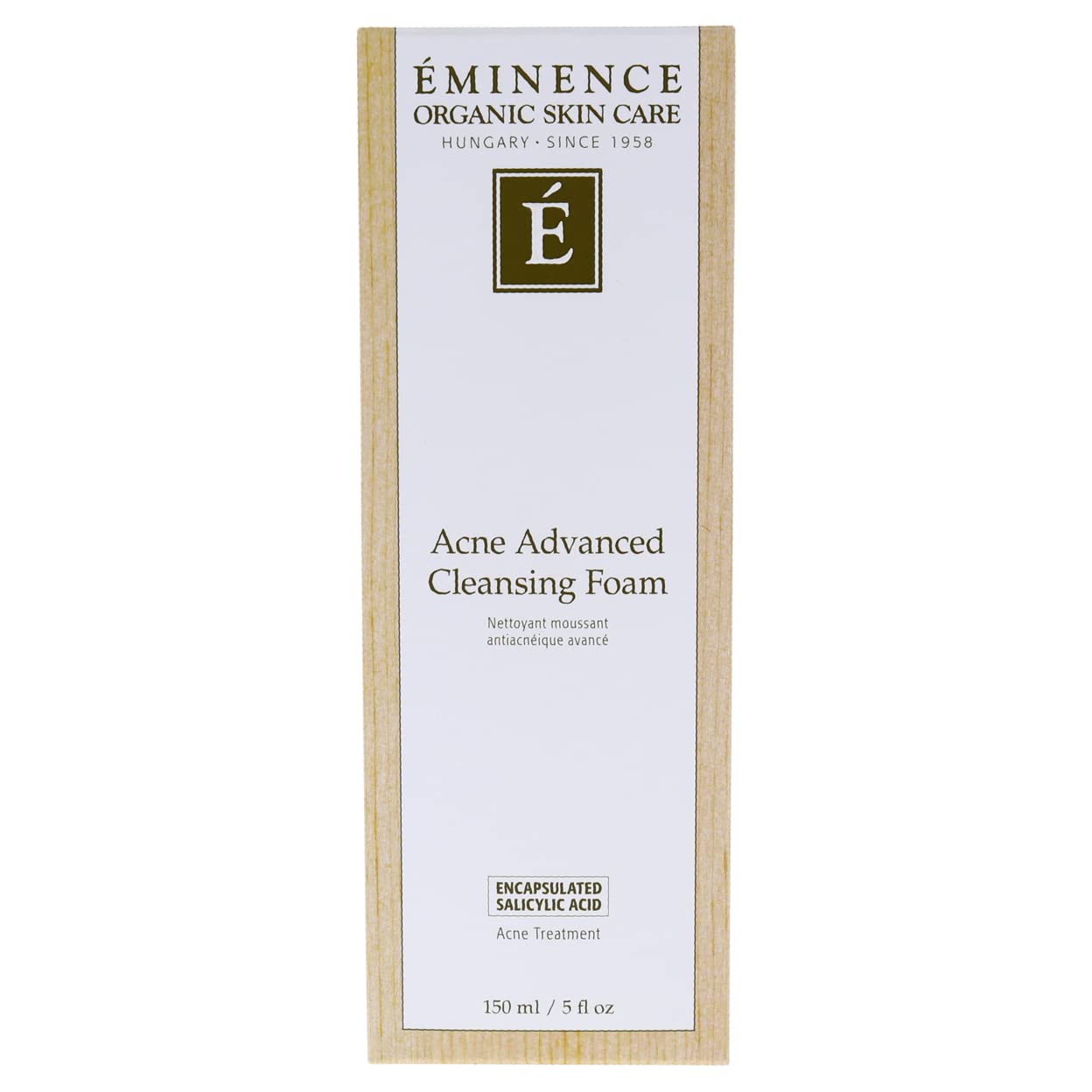 Eminence cleanser on bathroom shelf suggesting daily routine benefit