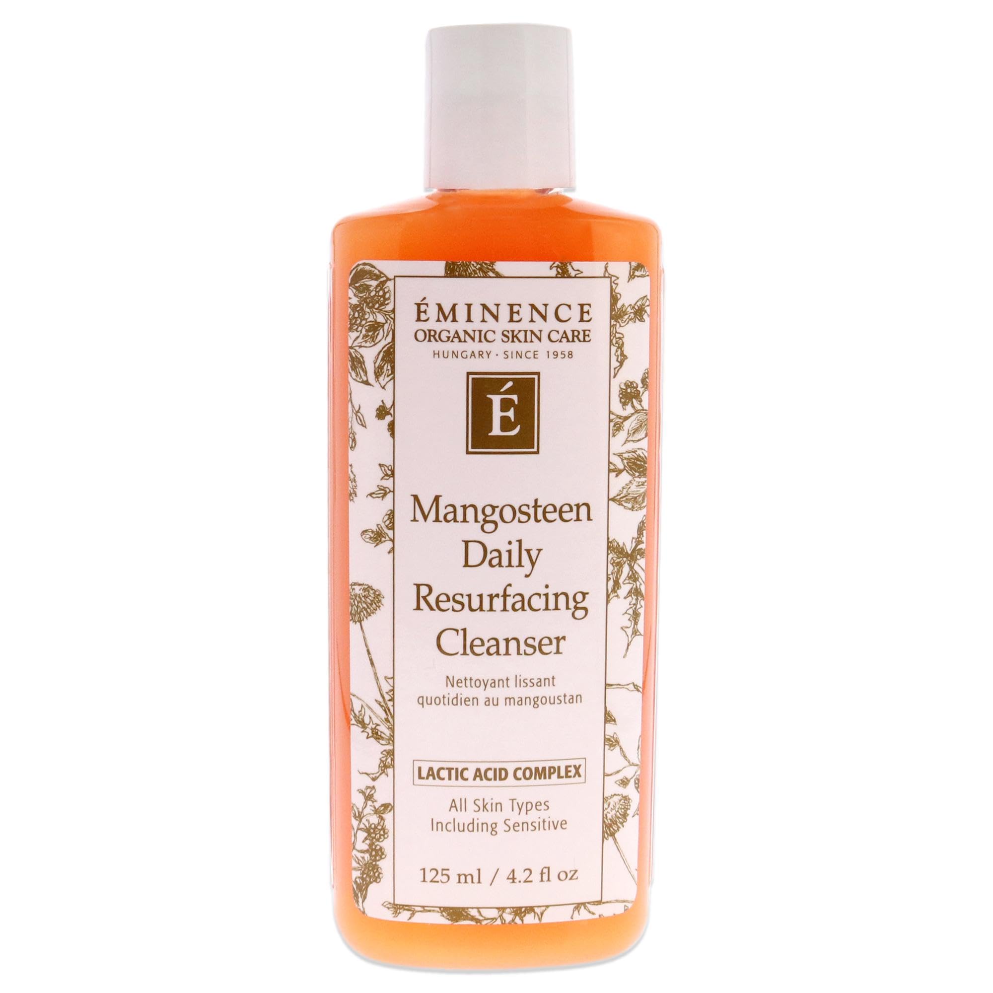 Eminence Mangosteen front packaging showing bottle promotes luminous skin