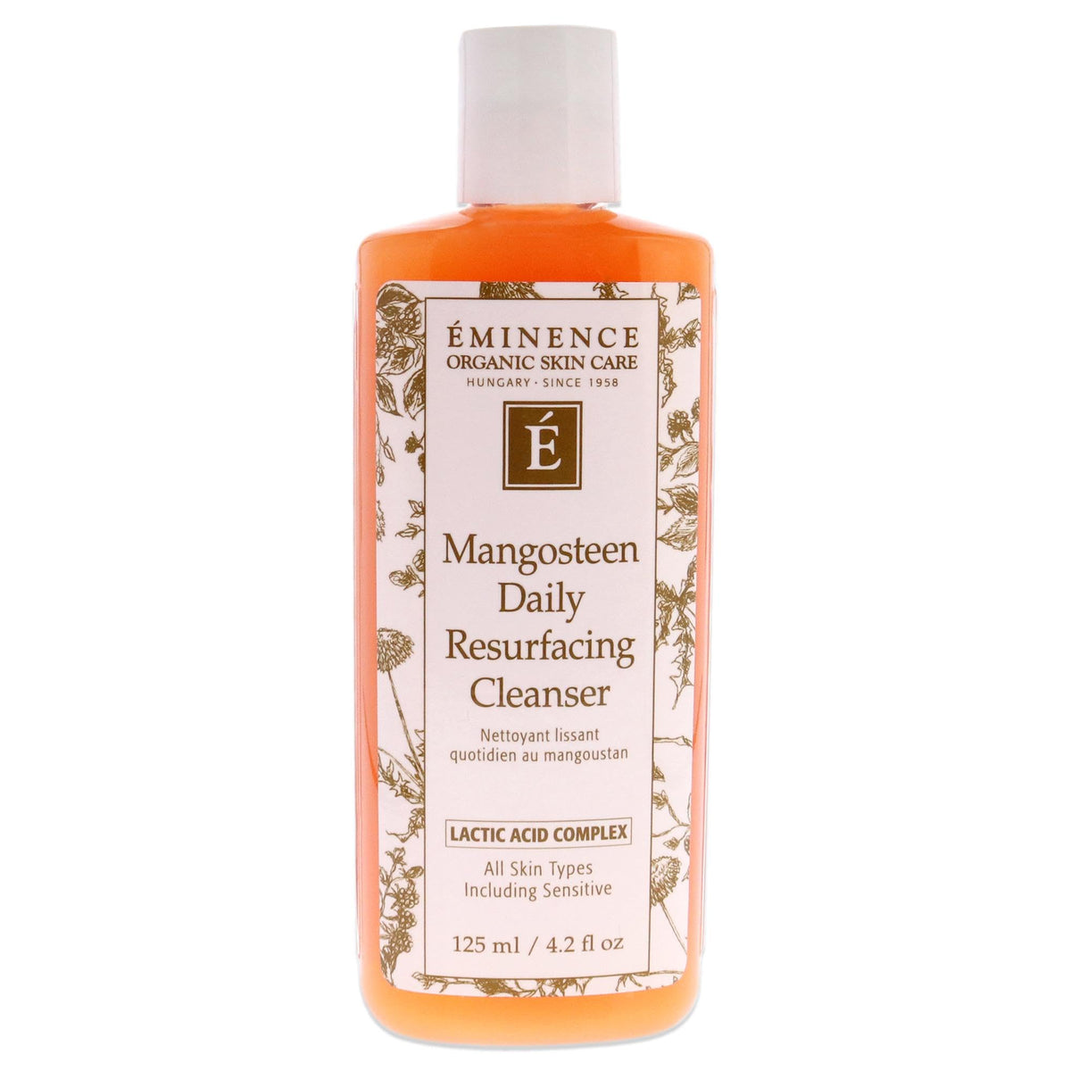 Eminence Mangosteen front packaging showing bottle promotes luminous skin