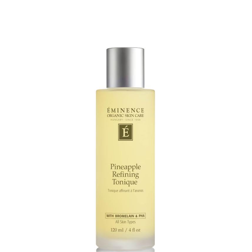 Eminence bottle front packaging showing toner label and brightening benefit