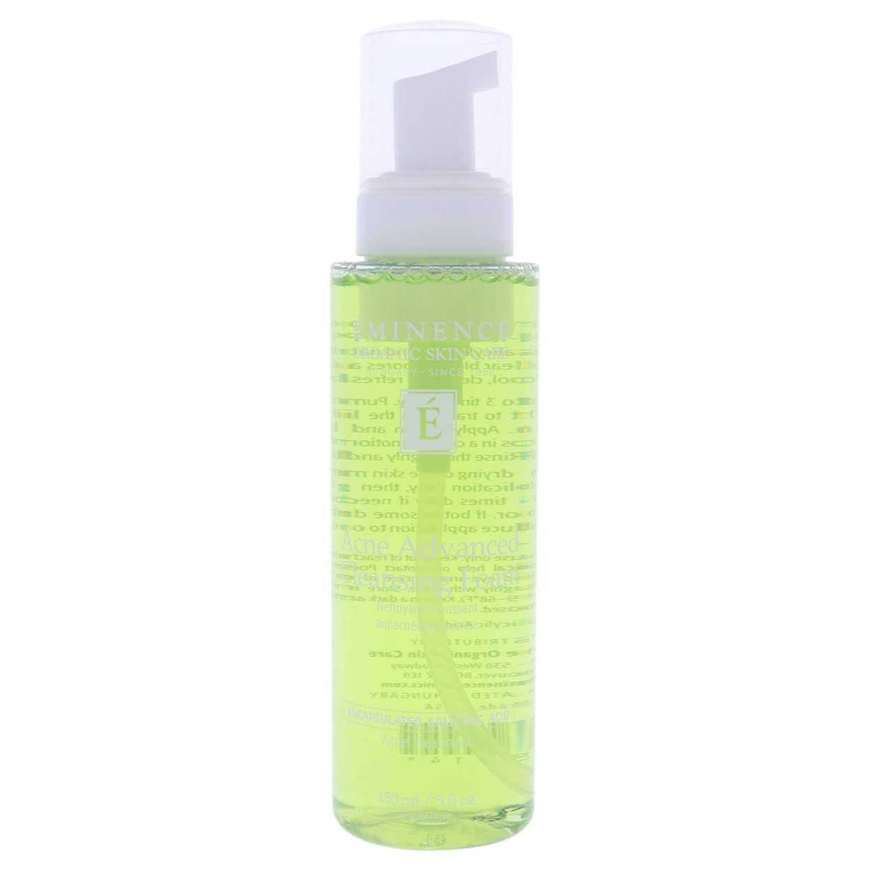 Eminence dispenser producing soft foam for gentle cleansing benefit