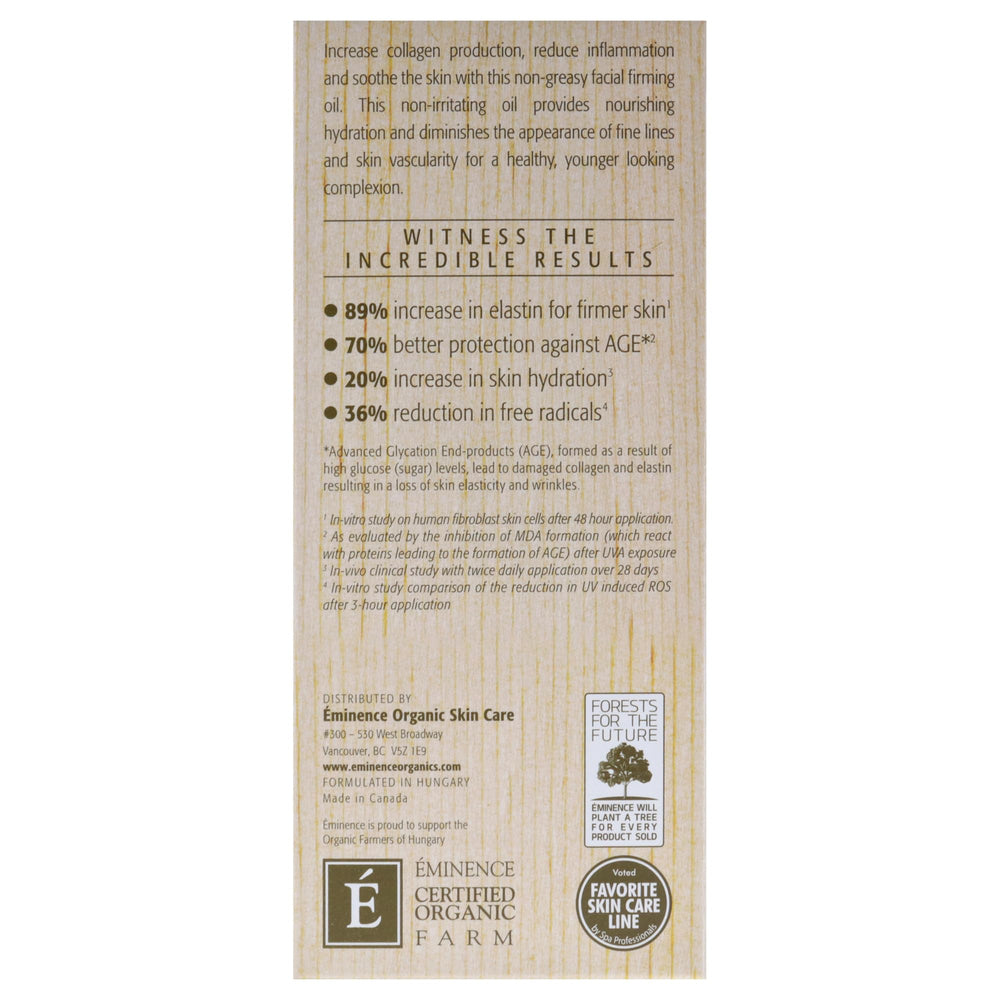 Eminence bottle with outer box showing retail packaging and gifting suitability