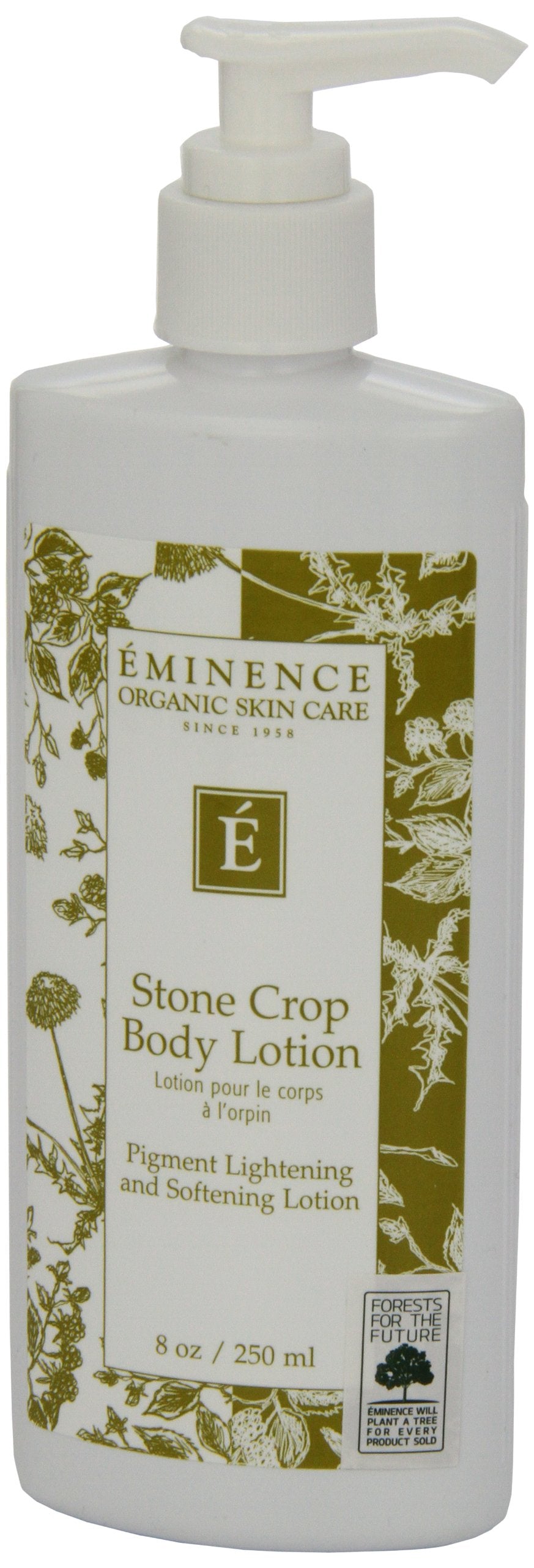 Eminence close-up label highlighting natural ingredients and benefits