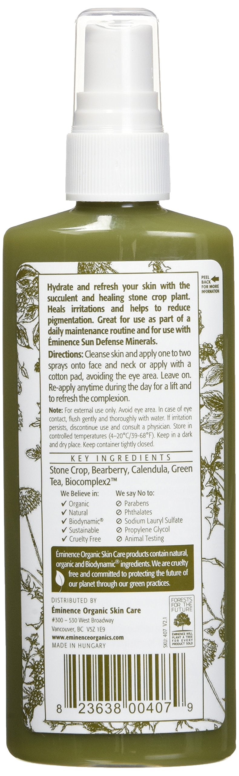 Eminence Stone Crop close-up droplet on skin highlighting lightweight texture and instant hydration