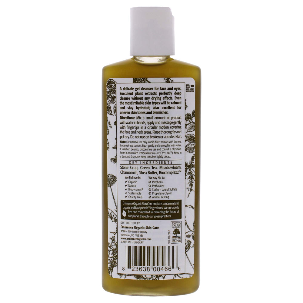 Eminence Stone Crop Gel Wash clear gel texture demonstrating gentle hydration
