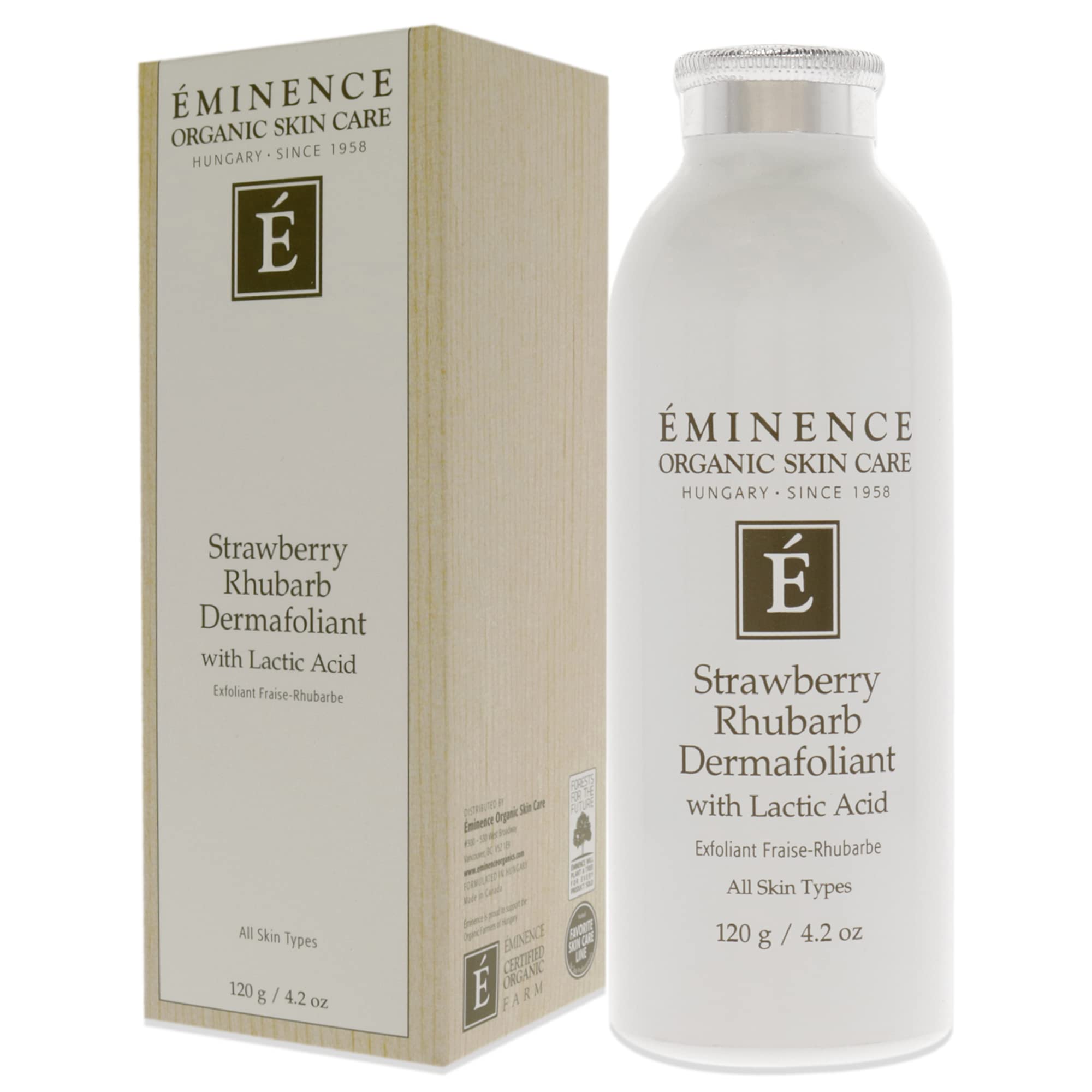 Eminence before and after skin texture comparison showing smoother look