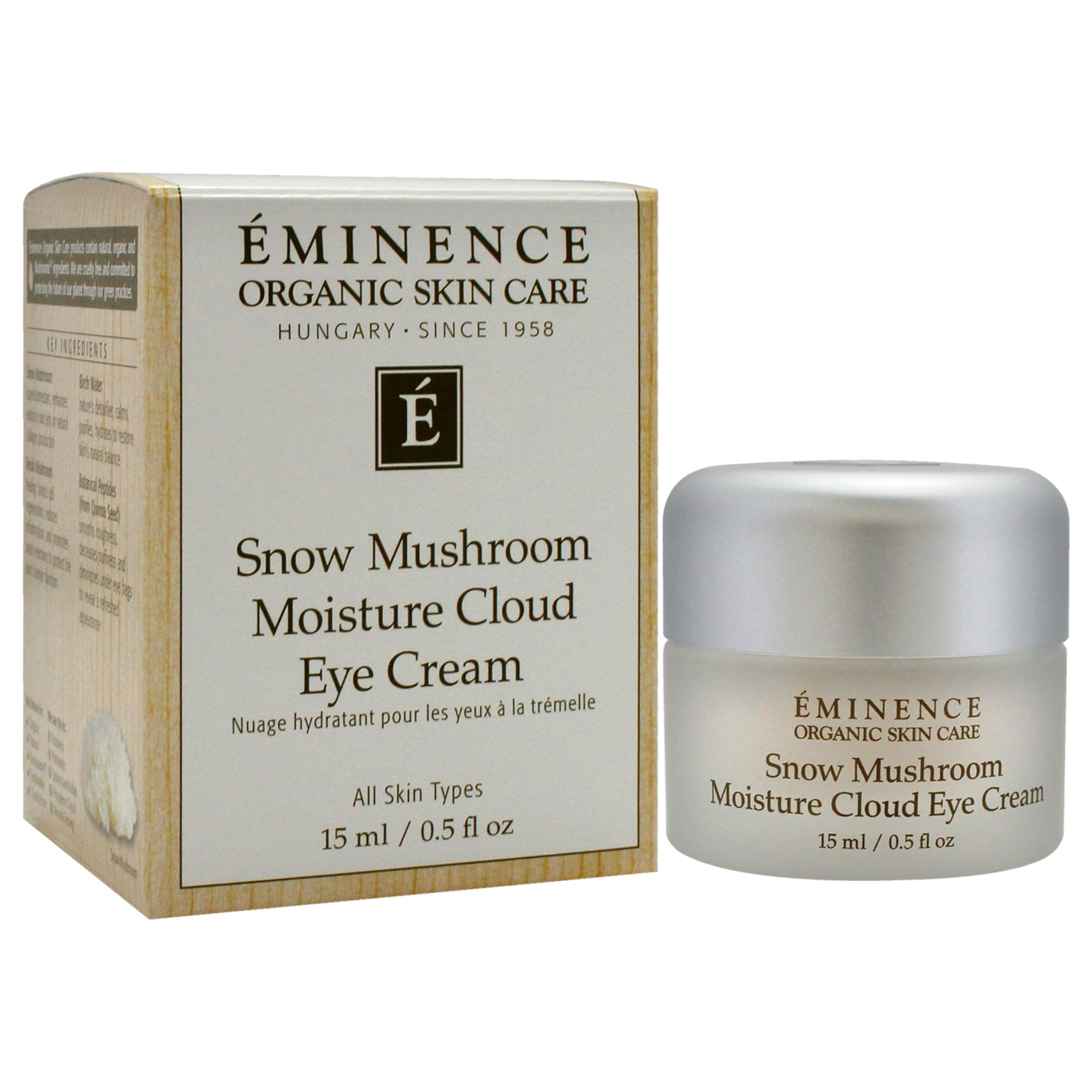 Eminence close-up texture shot highlighting lightweight cream for fast absorption