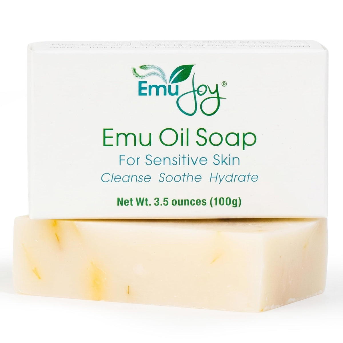 Emu Joy front packaging showing bar and brand, gentle cleansing benefit