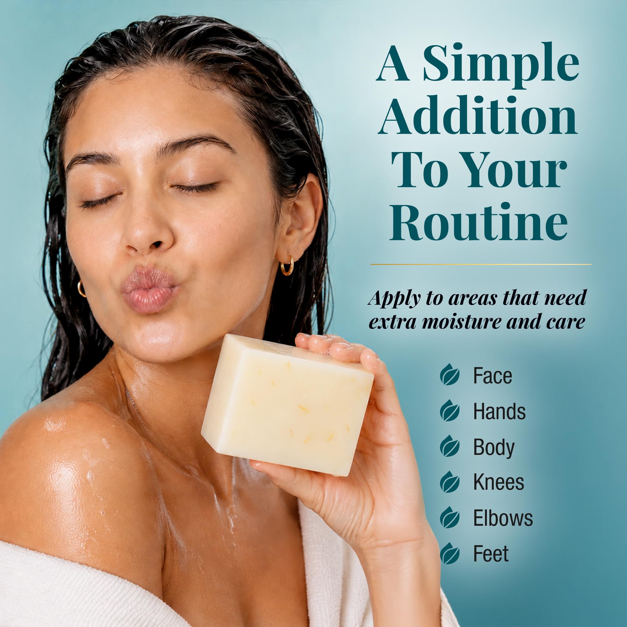 Emu Joy soap on hand rinsing clean to leave skin feeling soft
