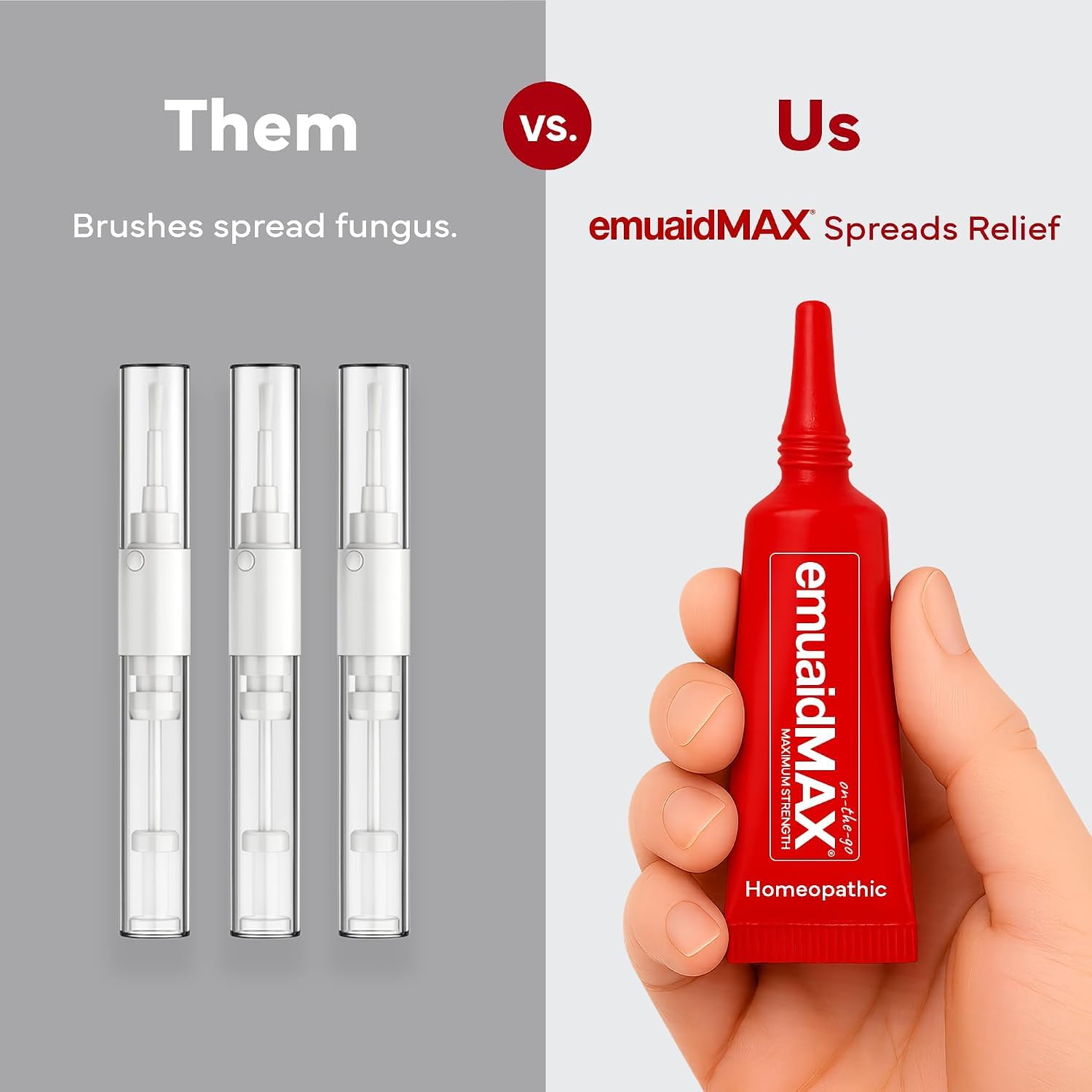 emuaid tube next to keys illustrating pocket-friendly convenience benefit