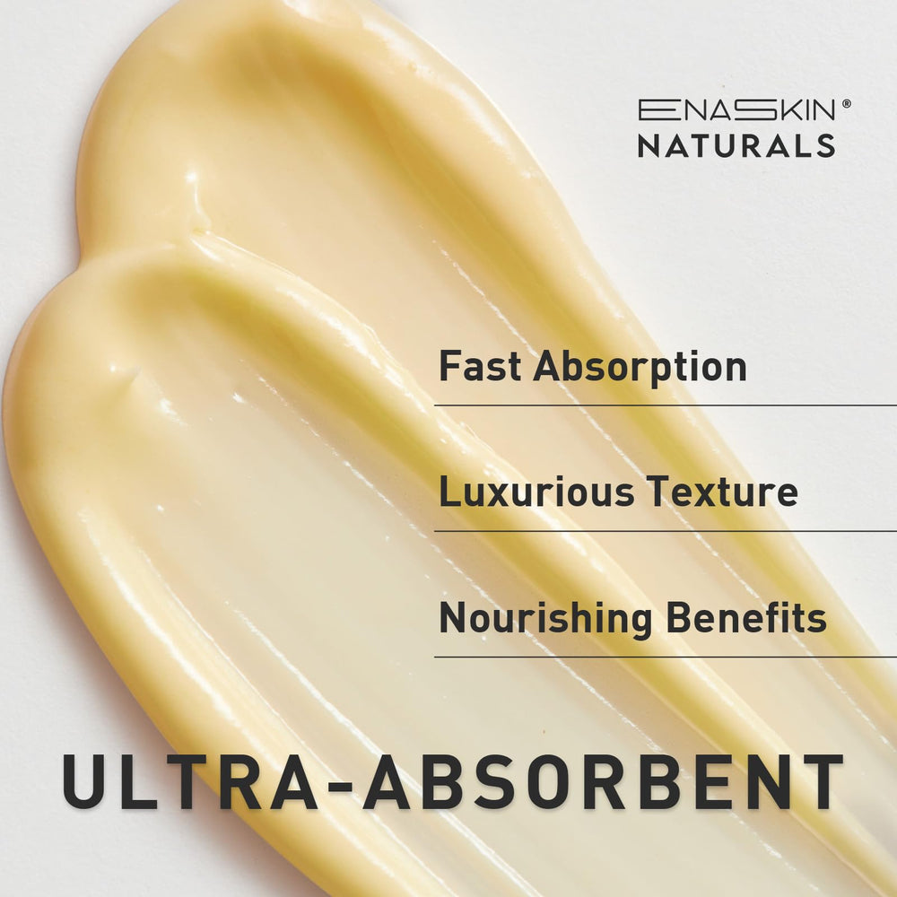 Enaskin Naturals cream texture close-up highlighting smooth hydration
