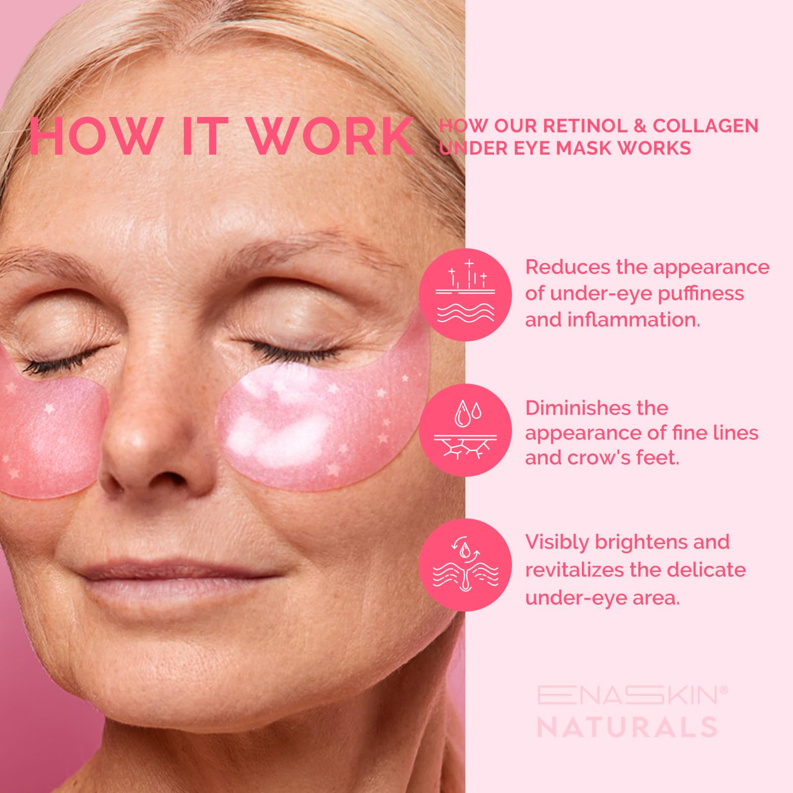 Enaskin Naturals hydrogel texture detail illustrating smooth adhesion