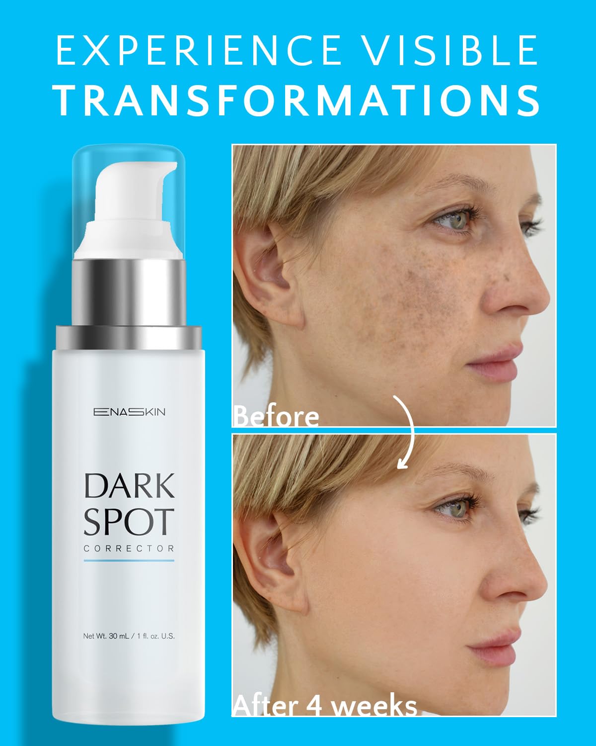 EnaSkin serum texture on fingertip highlighting light, hydrating absorbency