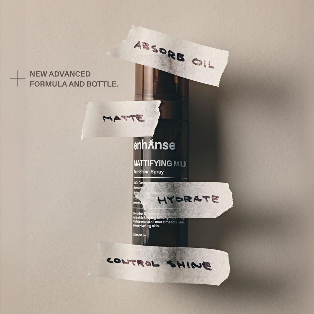 ENHANSE spray action mist demonstrating quick application benefit