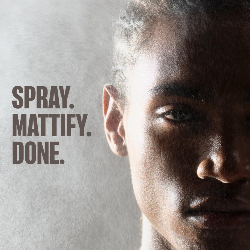 ENHANSE applying spray to T-zone for targeted oil control benefit