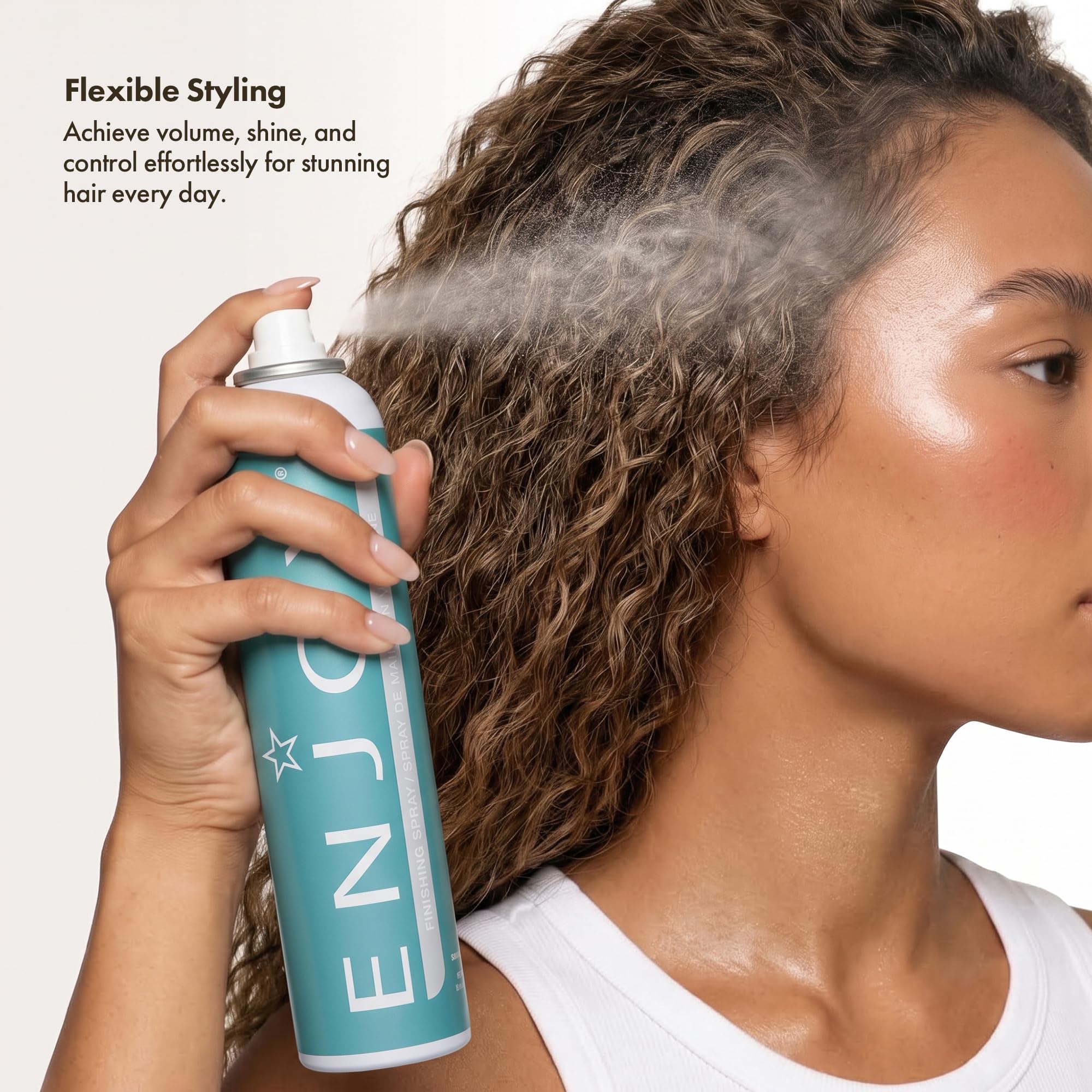 Enjoy before and after hair demonstrating added volume and separation