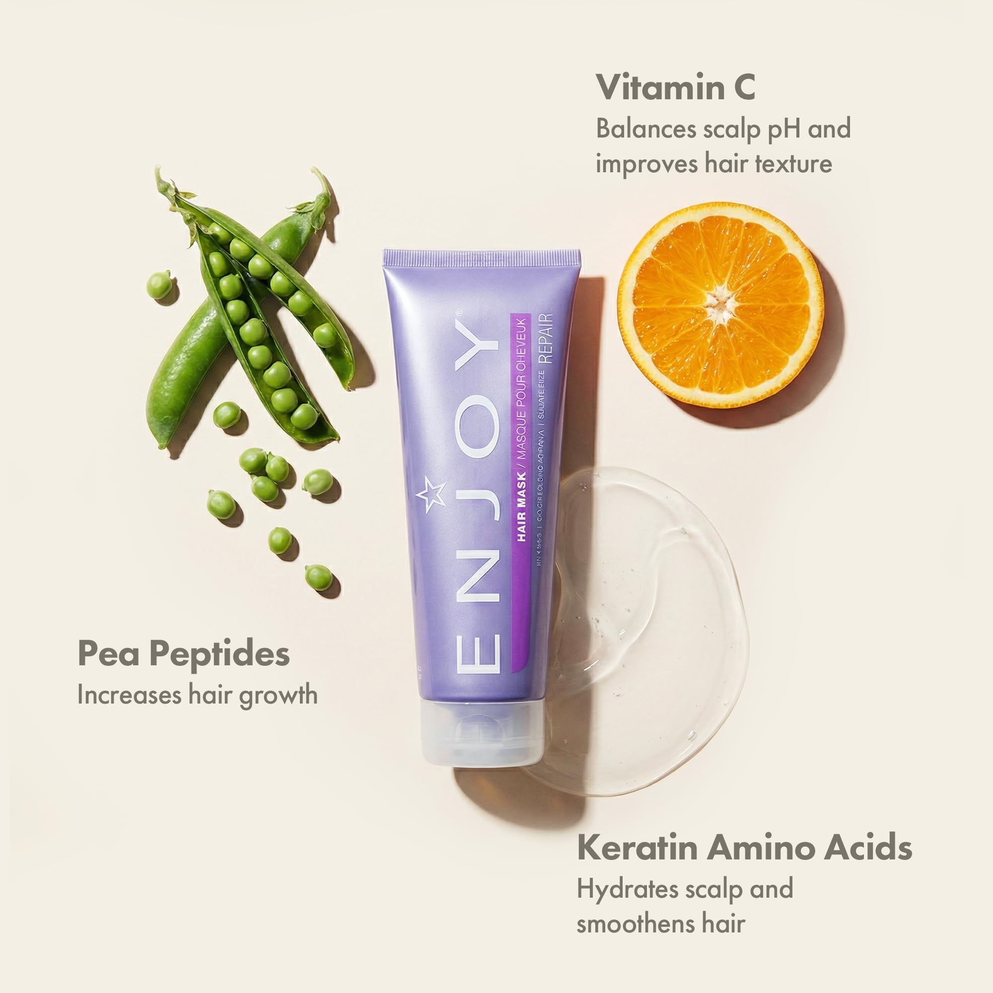 Enjoy product on hand demonstrating easy application and smooth detangling benefit