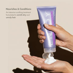 Enjoy cream texture close-up displaying rich mask consistency for deep hydration