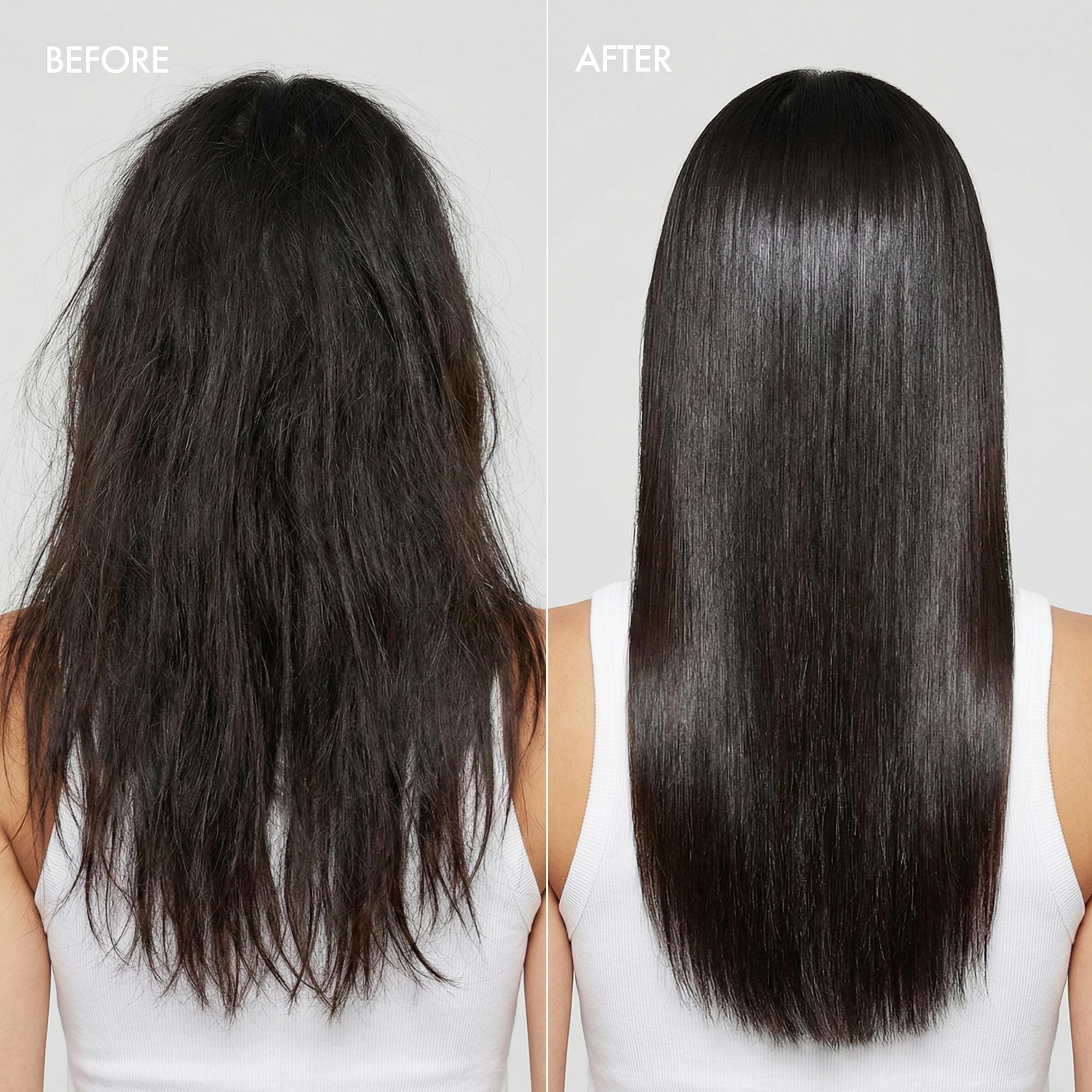 Enjoy label close-up highlighting keratin and pea protein for strengthening benefit