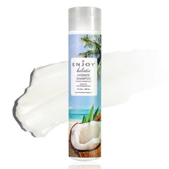 Enjoy bottle front view showing branding and hydrating benefits