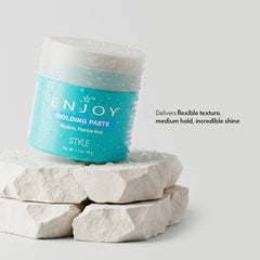 Enjoy molding paste open jar close-up showing creamy texture for easy application and control