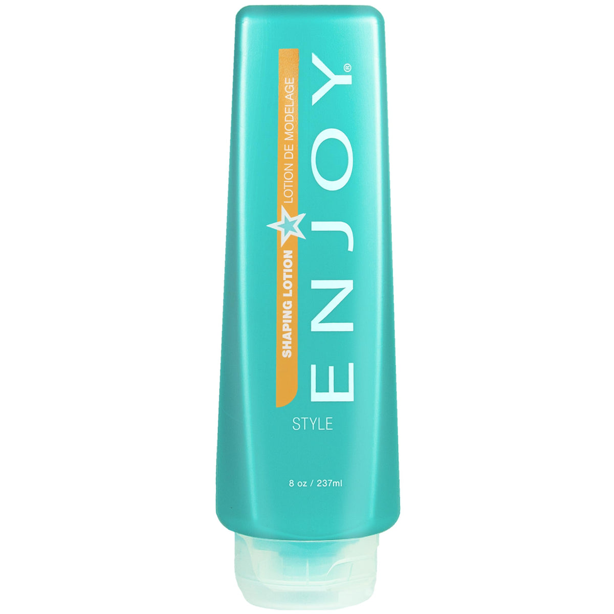 Enjoy front packaging showing product and clear benefit of lightweight styling