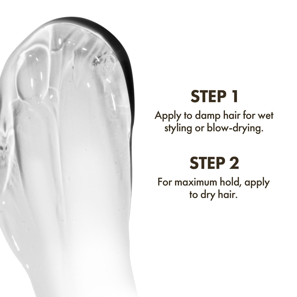 Enjoy close-up label highlighting alcohol-free formula and long-lasting hold
