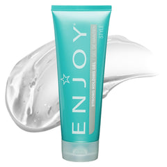 Enjoy bottle front view showing product branding and strong hold benefit