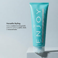 Enjoy gel on hand demonstrating texture and smooth application benefit