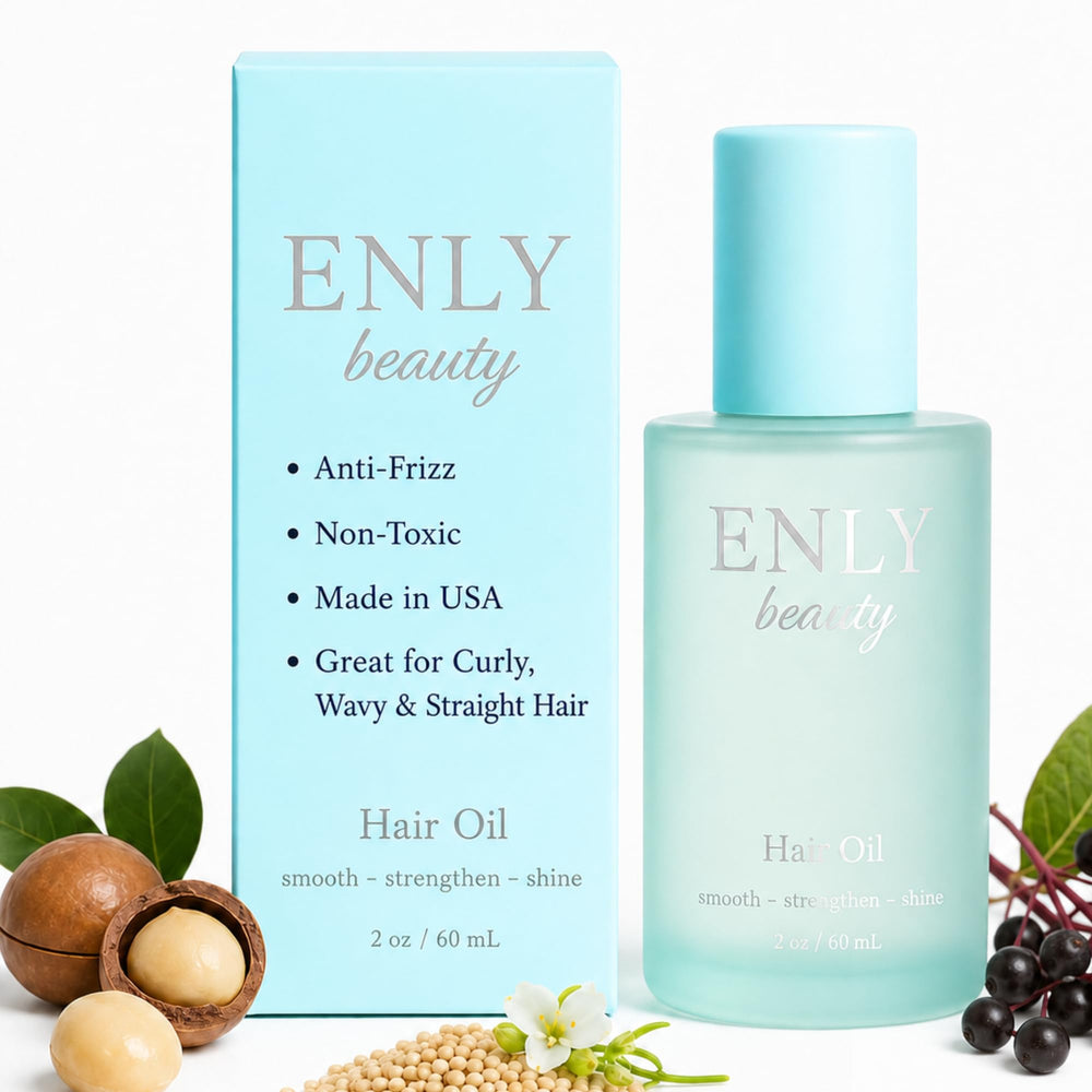 enly beauty front bottle showing label and sleek packaging for easy identification and appeal