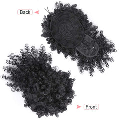 ENTRANCED STYLES drawstring bun detail demonstrating secure fit and easy adjustment
