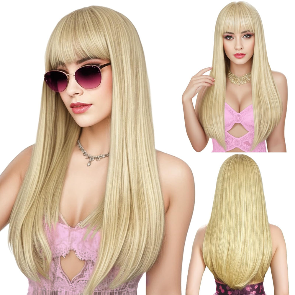 ENTRANCED STYLES front view showing full wig and natural fall benefit
