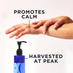 EO bottle cap and pump detail for easy dispensing and controlled use