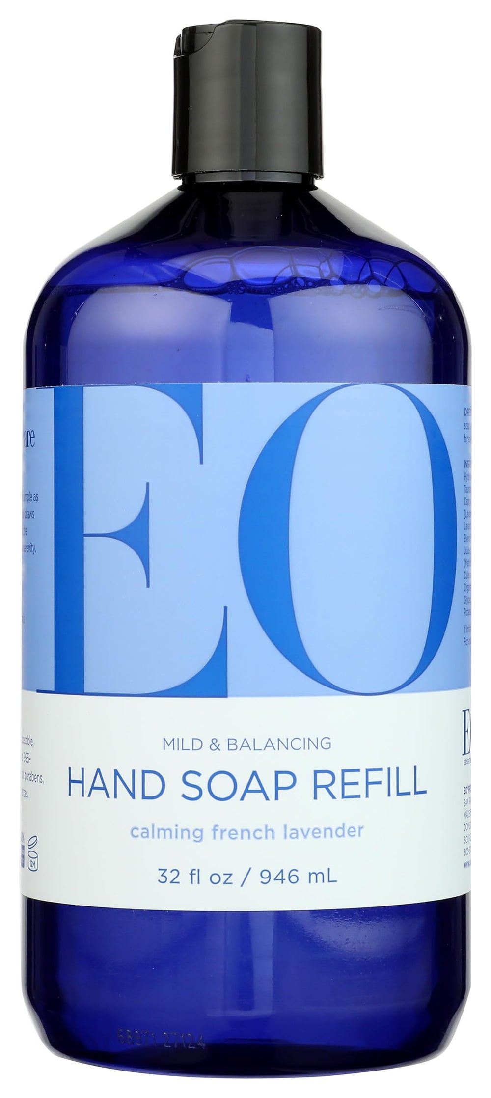 EO bottle front label showing french lavender and refill size benefits