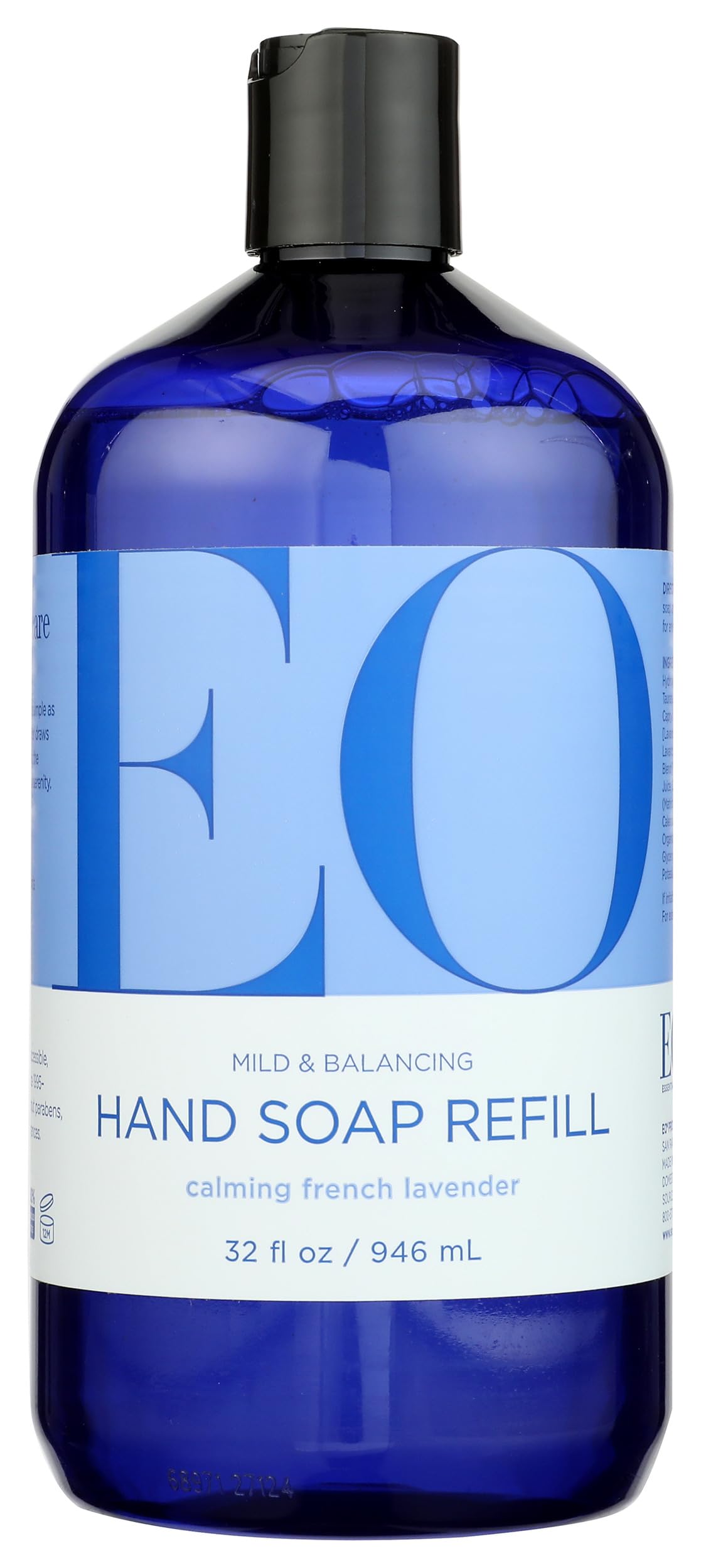 EO bottle front label showing french lavender and refill size benefits