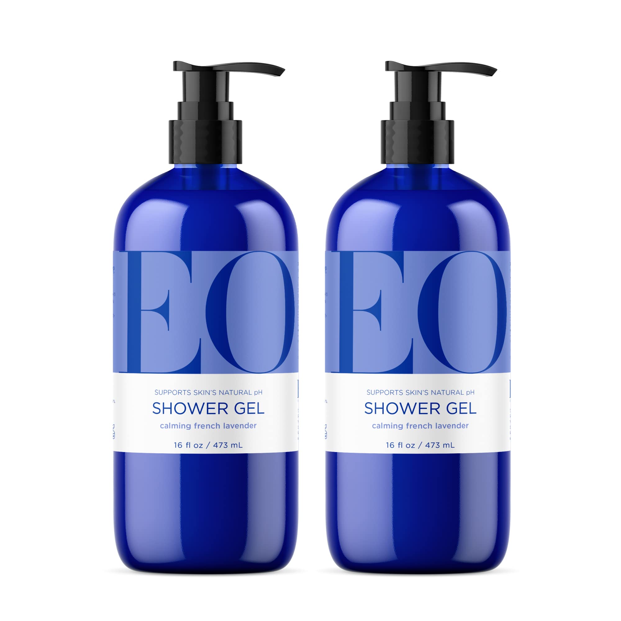 EO French Lavender front packaging showing two 16 oz bottles and calming scent