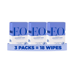 EO front packaging showing three-pack and travel convenience benefit