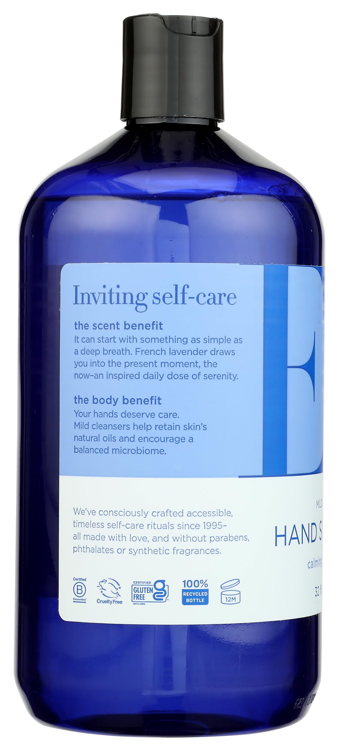 EO ingredients label highlighting plant-based extracts and no sulfates