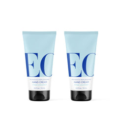 EO front packaging showing two unscented hand cream bottles and clean design