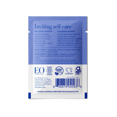 EO single wrapped wipe open showing hygienic convenience and freshness