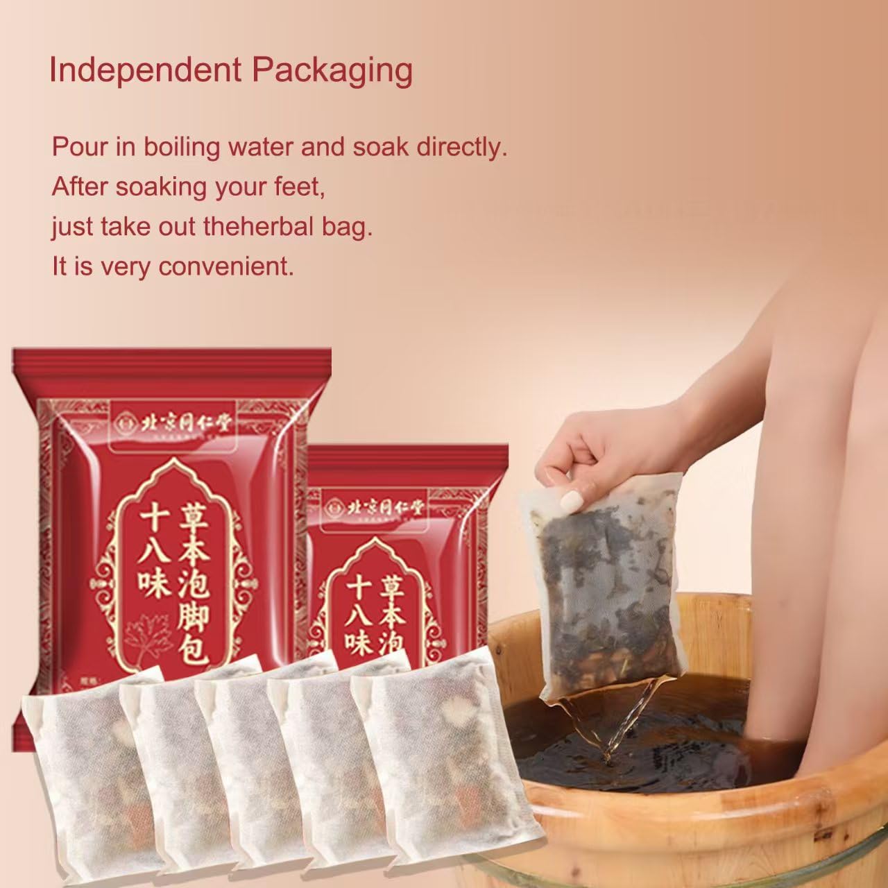E·oio product label close-up listing 18 herbal ingredients